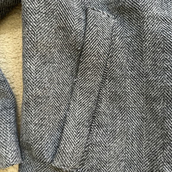Abercrombie And Fitch Herringbone Wool Top Coat Jacket Men's XL - Picture 3 of 9
